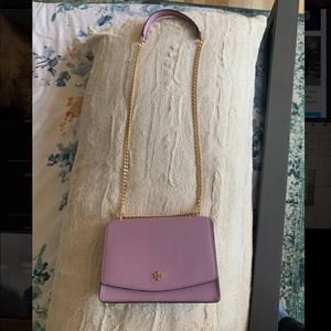 Tory Burch Emerson Mini Shoulder Bag Dusty Violet